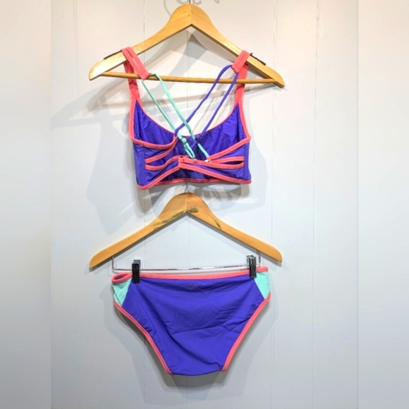 Calia By Carrie Underwood‎ 3 Piece Swimwear Colorblock UPF Coverup Bikini - Picture 13 of 16